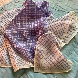 Vintage VERA scarf lavender and white